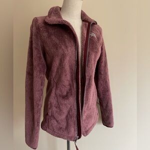 The North Face fleece jacket in a pinky burgundy